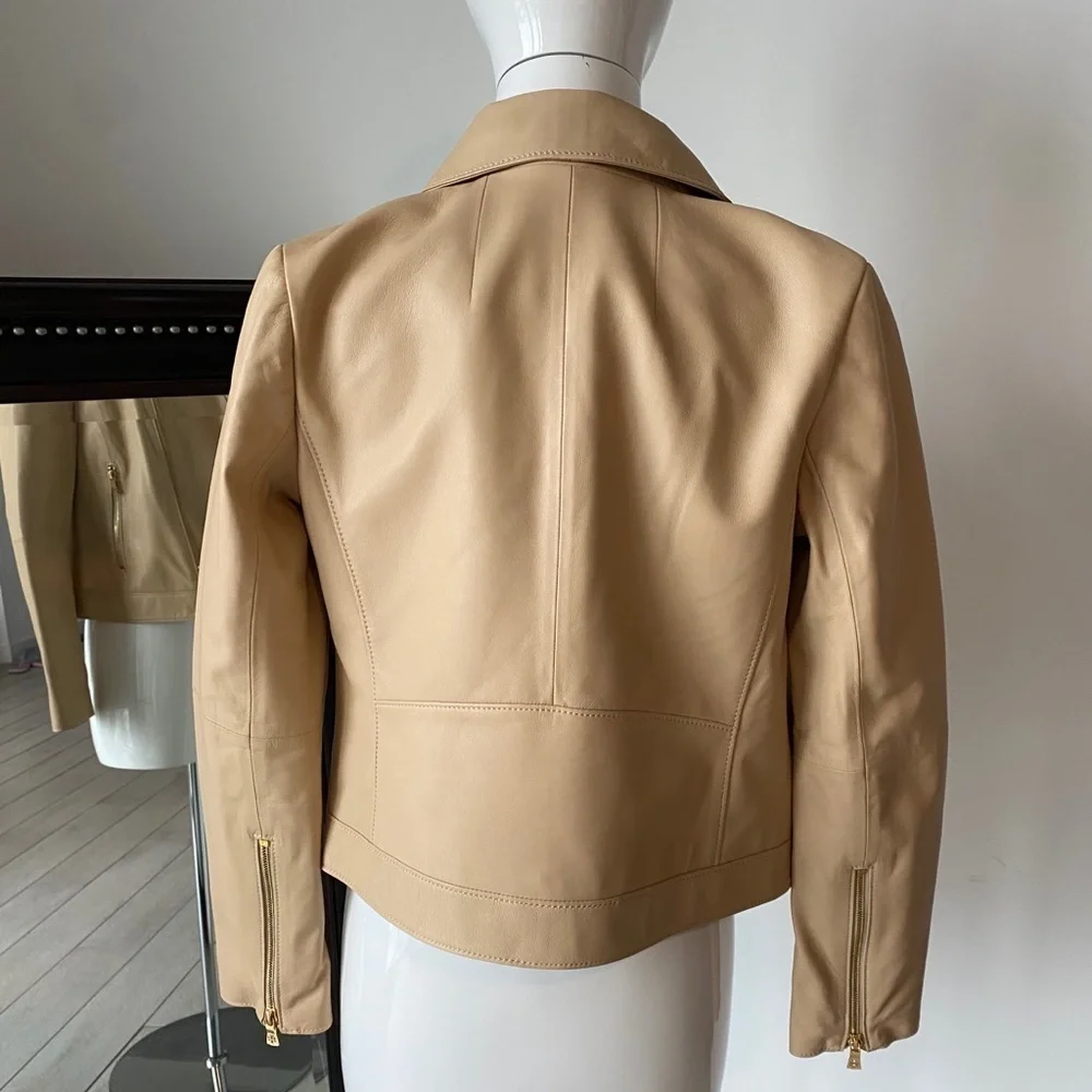 Tory Burch Harper Motorcycle Leather Jacket